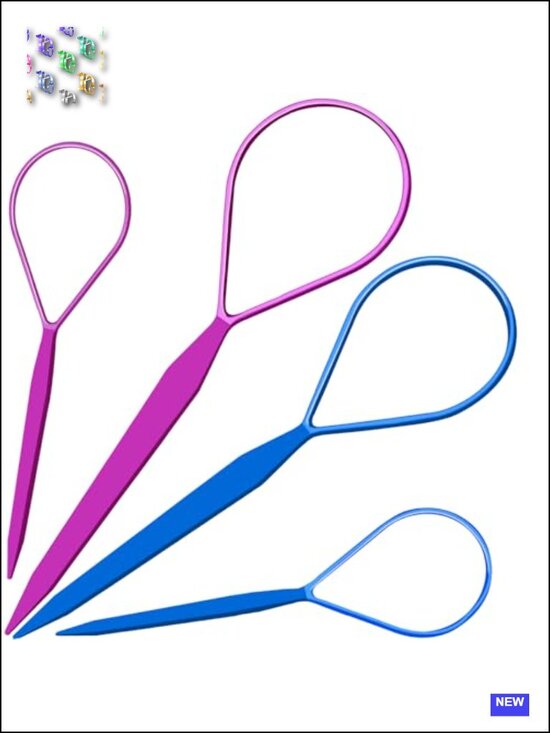 Accessories - French Braiding Hair Styling Tool Set - 4 Pieces Ponytail Pull Through